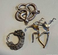 All three jewellery pieces together for scale and overview