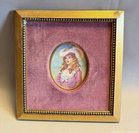 Front view of framed portrait showing full piece