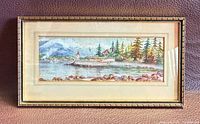 full view of framed watercolor painting