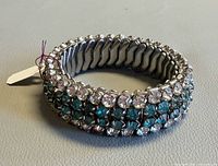 Full view of rhinestone stretch bracelet
