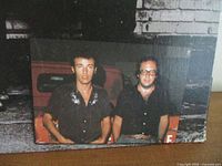 Front portion showing small color photo of Bruce Springsteen with bandmate