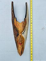 Front view of entire mask with tape measure