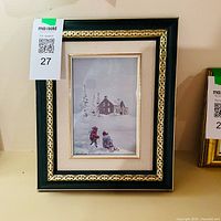 Front view of framed Keirstead print with mat and frame
