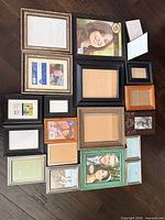 Group layout of all frames, showing sizes, finishes and quantity