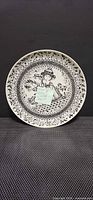 Front view of Bjorn Wiinblad black and white seasonal plate