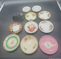 All 11 saucers arranged for overview