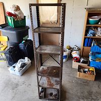 Full front-angle view of entire shelving unit