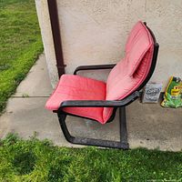 Chair with cushions in place