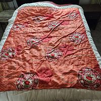 Full view of comforter on bed