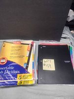 Five Star binder with dividers and sealed pack of 5-tab insertable dividers