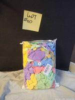 Bag filled with multicolor pastel latex balloons