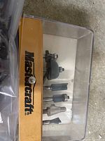 Clear Mastercraft box holding Forstner bits