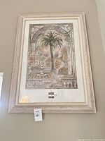 Front view of framed print showing artwork, mats and frame