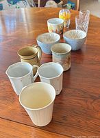 All items arranged on table showing front pieces