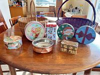 All items arranged on table