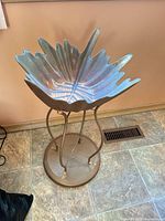 Full view of bowl on stand