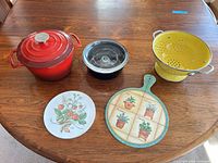 Group shot of all cookware and trivets