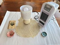 All items grouped showing lamp, cooler, placemat, dishes, address book