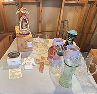 All items displayed together on table