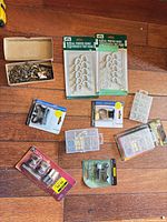 Overview of all hardware items spread on floor