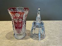 Front view of vase and bell side by side