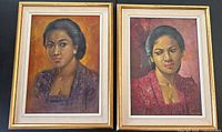 Front view of both framed portraits