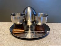 Complete egg serving set assembled