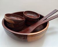 Top view of full set nested in large bowl