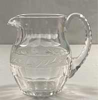 Full view of Orrefors crystal pitcher