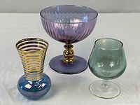Overview of all three glassware pieces