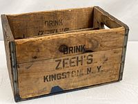 Front view showing Zeeh’s stencil and metal corners