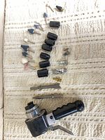 Air wrench with all attachments laid out