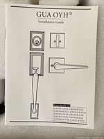 Installation guide showing product diagrams