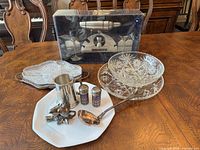 overview of all nine items on table