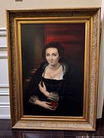 Full view of framed oil painting print