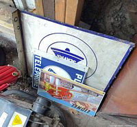 Public Telephone sign, Lionel sign stacked