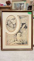 Full view of framed Polly Chase owl lithograph