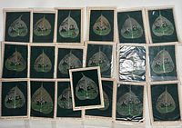 Overview of 19 bodhi silk panda paintings