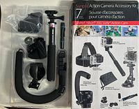 Retail box front and open tray showing kit components