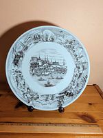 Full front view of plate showing design and size