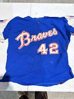 Blue Atlanta Braves jersey with 42