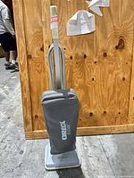 Front view of Oreck XL Classic gray upright vacuum