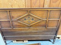 Front view of headboard showing panel design