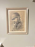 Full framed drawing on wall