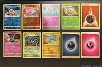 All ten cards laid out in two rows