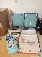 Group shot of all protectors, cup chests and foam roll