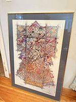 Full view of framed abstract print