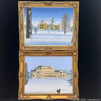 Both framed paintings front view