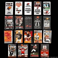 Front view showing all 19 schedules laid out in rows