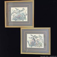 Both framed prints showing size and matching frames